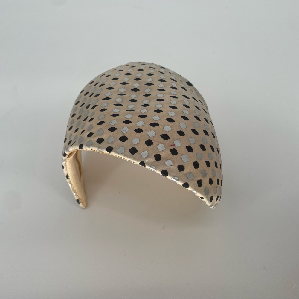 2FOR$30 Vintage Cream Fascinator With Black & Silver Pattern / Headband - Picture 9 of 14